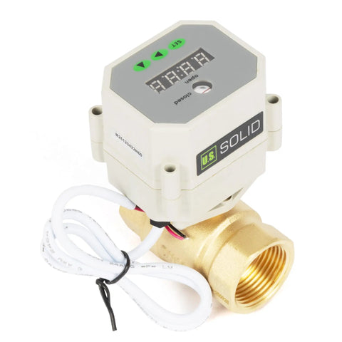 Two Way Timer Drain Valve With Automatic Electric Motorized Ball Valve Digital Timing Control 00:00-99:59:59 IP67 Rated