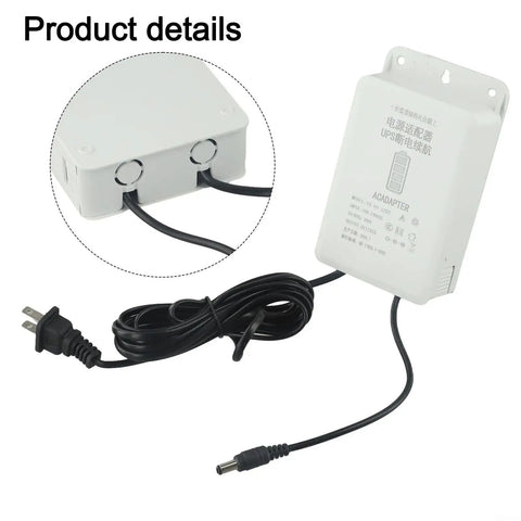 Reliable Mini Ups With 6000 Mah Battery Backup For Wifi Routers Modems And Security Cameras 12 Volt 2 Amp Power Supply with cables.