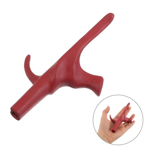Foil Handle Replacement For Fencing Training And Competition With Stainless Steel Hand Guard, red grip held in hand