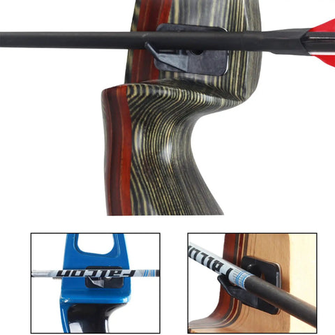 Six Pack Plastic Arrow Rest For Recurve Bow Black Self Adhesive Arrow Rest For Target Practice Hunting And Precision Shooting