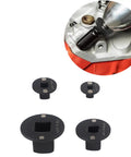 Ultra-Low Profile Socket Adapter Set With Impact Drivers Steel Hex Shank Kit For Auto Repair Tight Spaces 4 Piece Drive Reducing Tools, black steel adapters