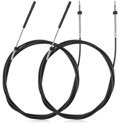 2 Pack 10 Ft Marine Control Cables For Boat Throttle And Gear Shift Gen I 600A Style Replacement Cable Set Replaces CC17910