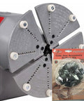 8 Inch Cole Jaw Set For Wood Lathe Chucks With Accessory Buffer Kit Bundle Including 8 Long Pin Buffers And 8 Multisided Steel Reinforced Buffers For Beef Up Grip On Diverse Bowl Rim Shapes with packaging