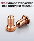 IPT60 Plasma Cutter Torch Consumables.045 Inch Tip Set For 50-60A, showcasing premium copper nozzles with 1.1 mm aperture.