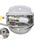 Built Tough Automatic Water Trough For Dogs And Livestock Featuring Rust Proof 304 Stainless Steel Bowl and Float Valve inside.