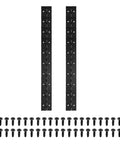 Heavy Duty Black 304 Stainless Steel Piano Hinges 20X2 Inch Continuous Door Hinges With Pre Drill Holes for secure mounting with screws.