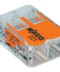 Premium Heavy Duty 2 Conductor Compact Wiring Nuts Clear Housing for Fast Copper Termination in electrical installations.