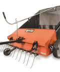 Front Mount Dethatcher Made In USA For Lawn Care, Pro Grade Thatch Removal Tool With Heavy Duty Tine Attachment, Metallic Finish