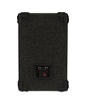 Rear view of DPI800C 8 Inch Passive Speaker with connectivity ports, shown in black MDF cabinet, for studio and home audio use.
