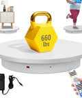 Heavy Duty Motorized Turntable With Remote Speed Control For 3D Scanning And Showcase Displays Up To 660 Lbs, showcasing weight up to 660 lbs.