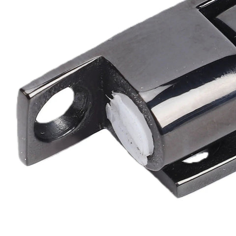 Close-up of Double Ball Roller Cabinet Door Catch Kit With Adjustable Tension Roller, Stainless Steel Black Painted Finish