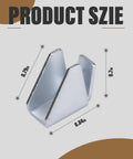 Heavy Duty Metal Cabinet Shelf Clips For Garage Organization and Replacement Hooks, silver steel clip dimensions shown.