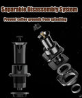 Separable disassembly system of Game Changing Electric Portafilter Cleaner With Rapid Knock Box Design for easy cleaning.
