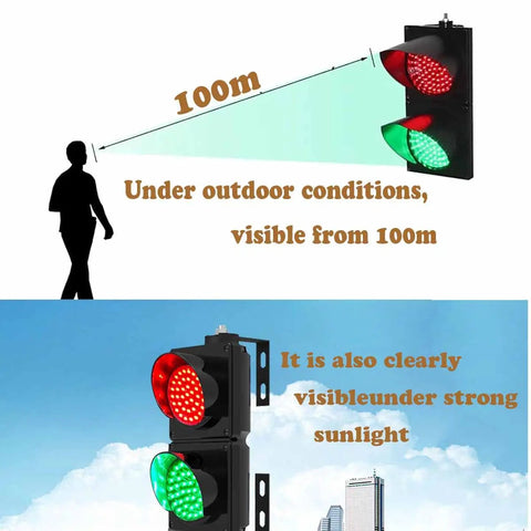 Heavy Duty Traffic Light Featuring Ridiculously Bright Red Green Dual Leds Built Like A Tank For Dock Operations Ip 65 Weather Resistant Warning Beam Anti Glare Sun Shield
