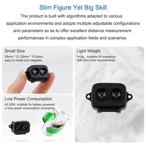 Lidar Sensor Module For Drones And Robotics With UART And I2C Connectivity 0.2 To 8 Meter Range Pro Grade Accuracy in hand