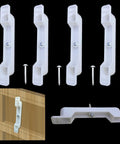 False Front Connector And Cabinet Clips Set For Four And A Half Inch Opening Drawers Includes Four Clips And Four Screws ABS