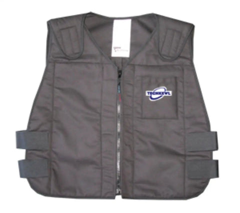 Front view of the Blue Phase Change Cooling Vest That Keeps You Chill With Removable 58F Inserts For 2 To 3 Hours, size Large X Large
