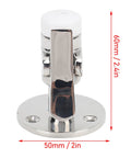 Heavy Duty 316 Stainless Steel Marine Door Stopper Catch Set For Ships And Yachts Rust Proof, 60mm tall, 50mm base.