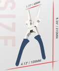 8 Inch MIG Welding Pliers For Pros All In One Multifunctional Tool Anti Rust High Carbon Steel, shown with size dimensions.