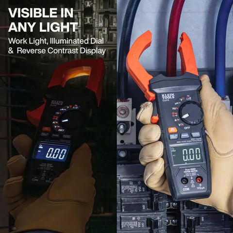 Digital Multimeter And Clamp Meter Kit With Auto Ranging TRMS Voltage Tester For 1000V AC DC Magnetic Hanger in use