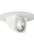 Adjustable Five To Six Inch Scoop Recessed LED Downlight Kit, 3000K Bright White, Dimmable, 850 Lumen, white finish