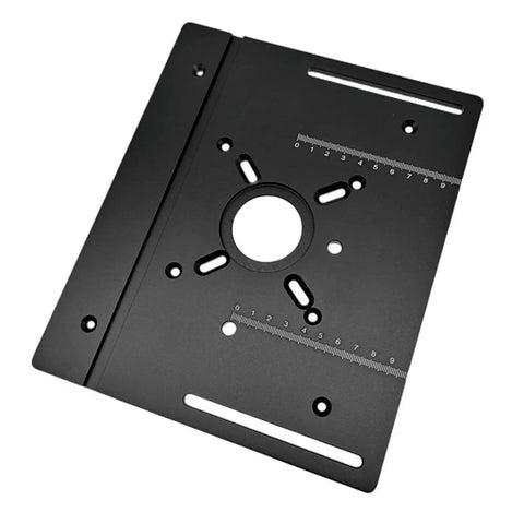 Heavy Duty Aluminum Router Table Insert Plate For Woodworking Benches With Miter Gauge Guide, 240x200mm size.