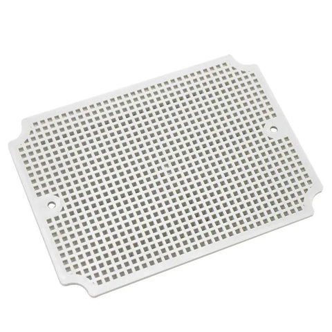Perforated white mounting plate for Outdoor Weatherproof Junction Box For Electronics Projects IP67 Waterproof Case with holes