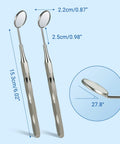 Pro Grade Autoclavable Stainless Steel Dental Mouth Mirror No 5 With Hollow Handle And Ergonomic Grip One Pack Clinically Durable Tool For Exams And Procedures, 15.3cm view