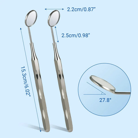 Pro Grade Autoclavable Stainless Steel Dental Mouth Mirror No 5 With Hollow Handle And Ergonomic Grip One Pack Clinically Durable Tool For Exams And Procedures, 15.3cm view