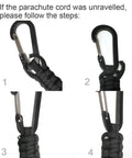 Step-by-step guide to using Paracord Keychain For Men And Women With Carabiner And Aluminum Clip, Durable Military Braided Nylon Lanyard, 2 Pack.