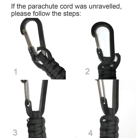 Step-by-step guide to using Paracord Keychain For Men And Women With Carabiner And Aluminum Clip, Durable Military Braided Nylon Lanyard, 2 Pack.