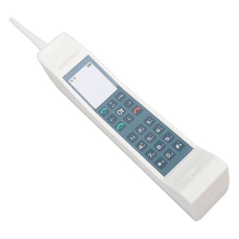 Hella Nostalgic White Retro Brick Cell Phone Model Ornament For Office Desk Decor Vintage 80S 90S Throwback Piece 40x60x310mm