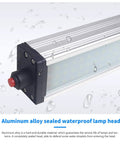 Close-up of aluminum waterproof head on Magnetic LED Work Light With 44 LEDs, Beefy Gooseneck Lamp, IP66 rating visible.