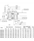 Single Cross Roller Bearing 130 X 205 X 25.4 Mm Ready To Roll For Industrial Robot Joints CNC Machines And Rotary Turntables Smooth Operator Heavy Duty Build. Technical drawing with dimensions and specifications.
