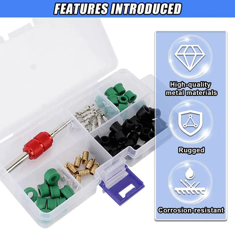 Real Deal Auto Air Conditioning Service Kit With Beefy Hoses Tough Gaskets And Quick Swap Valve Core Extractors For Slapping Together A Tight Fit On Any Ride You Drive