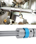 Floating Tap Holder for CNC Milling Machines with Telescopic Action and ER20 Adapter in use, showing front and rear travel