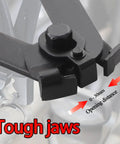 Close-up of CV Boot Clamp Pliers Kit Car Universal Fit Adjustable Drive Shaft Axle Boot Pliers Tool With Ten Stainless Steel Crimp Bands