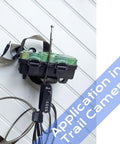 Adjustable Combination Cable Lock With 6.5ft Steel Cord securing trail camera, Zinc Alloy Body, 10,000 Codes, travel ready security.