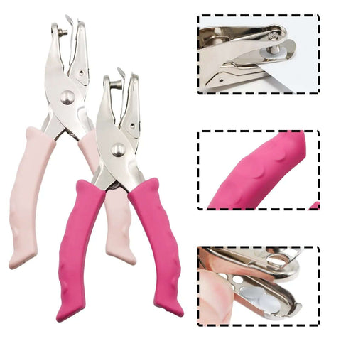 Two Pack Mini Circle Hole Punches One Quarter Inch And One Eighth Inch For Crafts Portable Handheld Paper Puncher With Grip Handle
