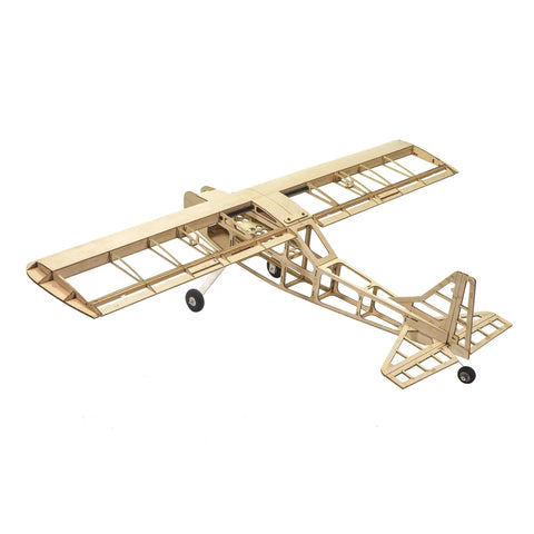 Balsa Wood RC Plane Kit With 32 Inch Wingspan Laser Cut Unassembled Training Aircraft for adults, frame on display