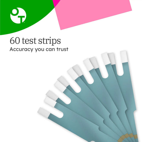 Ultra Plus Flex Compatible Diabetic Test Strips, 60 Count Two Box Pack, 30 Strips Per Box for blood glucose meter and checks