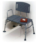 Heavy Duty Bariatric Tub Transfer Bench With Back, Adjustable Height, Supports Up To 500 Lbs, Non Slip Seat For Bath Shower