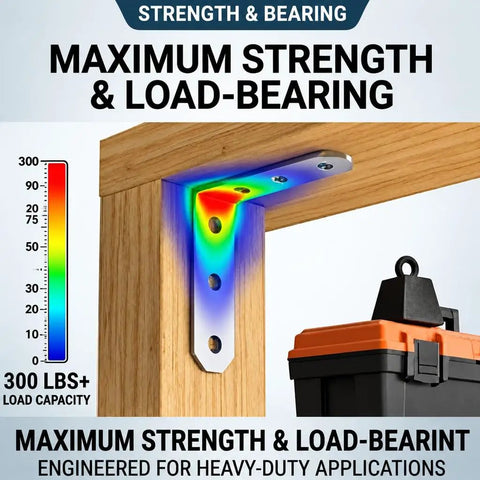 10 Pack 4x4 Inch Stainless Steel L Shaped Brackets Heavy Duty 90 Degree Corner Braces For Wood Projects With 60 Mounting Screws Brushed Finish