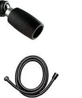 Lead Free Metal Handheld Shower Head Bronze Finish With 72 Inch Stainless Steel Hose Ultra Low Flow 1.5 GPM Trickle Valve Biofilm Resistant Silicone