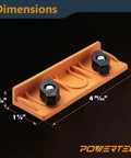 Universal T-Track Long Stop Kit for Woodworking and CNC Tables Two Pack with Stop Blocks showing dimensions