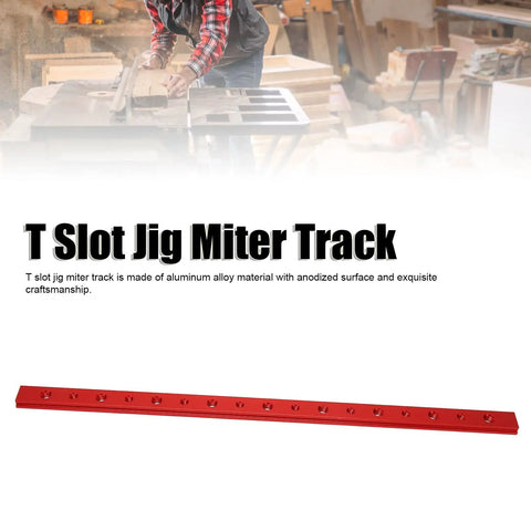 450mm T Slot Miter Track For Woodworking, Rugged Aluminum Alloy Jig Rail With Anodized Slick Surface For Smooth Operation