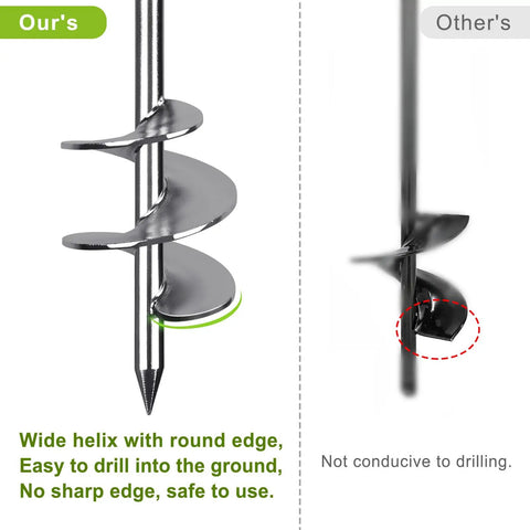 Tough As Nails Heavy Duty Ground Anchors For Trampolines And Outdoor Equipment 3 Inch Wider Spiral Stakes Fully Welded 30 Inch Long Set Of 6 For Sheds Swing Sets Carports Greenhouse And More