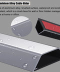Waterproof Wall Mounted Cable Raceway For Hidden Wires And Waterproof Cord Cover Keeps Cables Neat And Safe, close-up detail