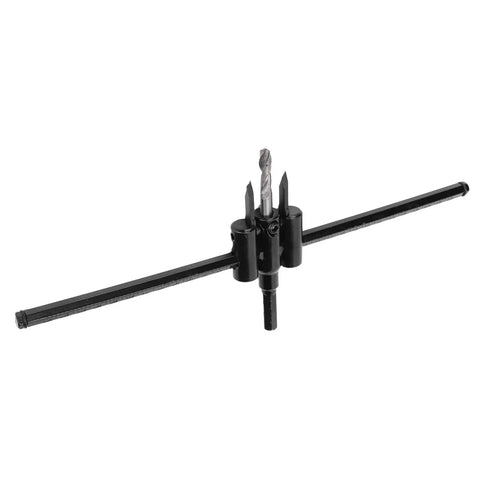 Heavy Duty Adjustable Hole Saw Kit With Double Blade Alloy Steel Cutter For Precise Wood And Plastic Board Drilling 30 To 300mm Diameters Fast DIY Woodworking Accessory Tool, adjustable hole cutter