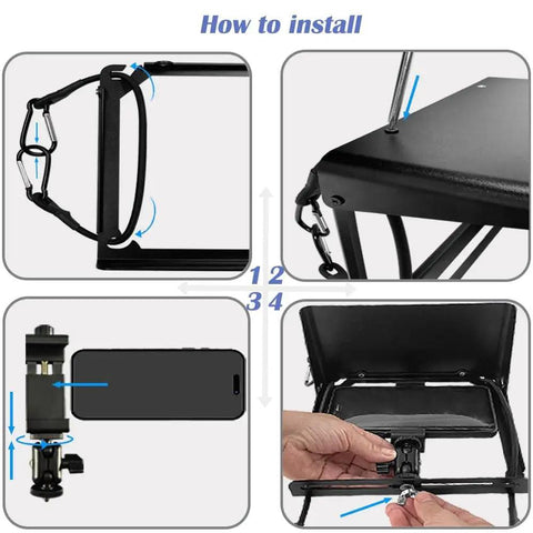 Installation guide for Fence Mount With Sun Shield For Phones And Action Cameras Secure Phone Holder Kit For iPhone Mevo Start GoPro And More